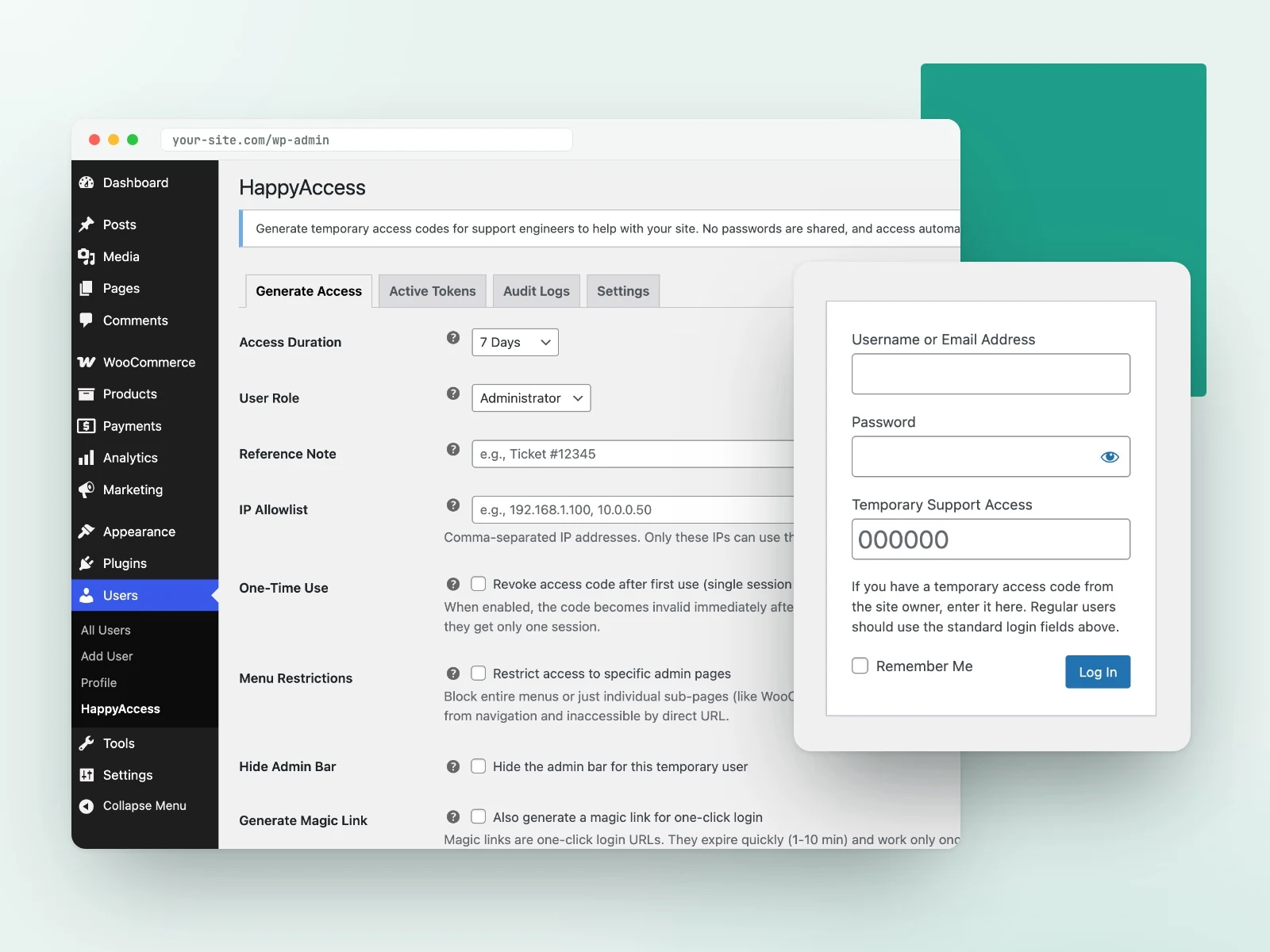 HappyAccess plugin